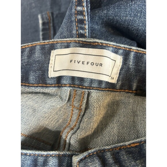 Five Four Jeans Mens Size 34 X 33 Dark Blue Wash Straight Cut 5 Pockets Mid Rise - Picture 3 of 7